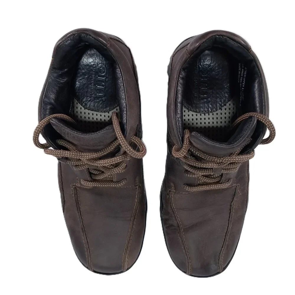 Born Ankle Boots Men US 8, EU 41 Brown Leather Casual Lace Up Chukka